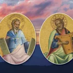 Deus revela sua vontade no coração de seus eleitos, homens modelos que têm por missão guiar a humanidade segundo os desígnios divinos e que, para isso, são constituídos como canais de graça pelo Altíssimo – Da esquerda para a direita: Noé, Moisés e Davi, por Lorenzo Monaco – Metropolitan Museum of Art, Nova York; Santo Elias, por Andrea di Bonaiuto – Igreja de Santa Maria del Carmine, Florença (Itália) – Fotos: Moahim (CC by-sa 4.0) e Reprodução