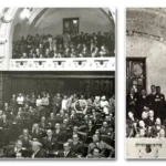 Para ela, a noção do dever estava acima das ebriedades da glória, e o essencial da vida consistia em valer algo diante de Deus e no querer bem aos outros – À esquerda, inauguração da Assembleia Constituinte, em 15 de novembro de 1933; em destaque, Dr. Plinio. À direita, assistentes da cerimônia; em destaque, da esquerda para a direita: Dr. João Paulo, pai de Dr. Plinio, Dona Lucilia e sua filha, Da. Rosée – Foto: Reprodução﻿﻿﻿