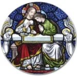 A primitiva ideia grega de amizade não abrangia a noção do amor completamente desinteressado e desprovido de egoísmo, como no ágape cristão: “Como Eu vos tenho amado, assim também vós deveis amar-vos uns aos outros” – Nosso Senhor e São João Evangelista – Igreja de Santo Humberto, Aubel (Bélgica) – Foto: GFreihalter (CC by-sa 3.0)