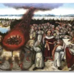 Não seria mais prudente recolher-se à espera de que a vingança divina visitasse aqueles ímpios? Não. Era necessário ao povo que claudicava dos dois pés conhecer a verdade e, mediante isso, seguir o caminho certo. Eis uma das características do profeta: distinguir a verdade do erro – “Elias e os sacerdotes de Baal”, por Lucas Cranach – Pinacoteca dos Antigos Mestres, Dresden (Alemanha) – Foto: Dguendel (CC by 4.0)