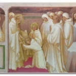 Numa família religiosa, acrescenta-se ainda o vínculo com o fundador, matriz do amor entre seus filhos espirituais e espelho de Deus para seus discípulos – “São Bento admitindo São Mauro e São Plácido na Ordem Beneditina”, por Lorenzo Monaco – Galeria Nacional, Londres – Foto: Reprodução﻿﻿﻿