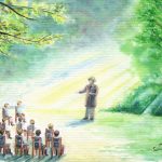 Il Sig. Bier mentre fa lezione nel bosco – Illustrazioni: Giuliana D’Amaro