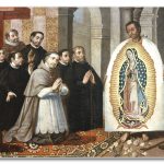 The image of Our Lady of Guadelupe appears on the tilma of Juan Diego, by Juan Correa – National Museum of Sculpture, Valladolid (Spain) – Photo: Lúcio Alves