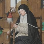 Santa Gertrudis – «Libro de las Horas del cardenal Albrecht de Brandemburgo», Museo de Arte Carnegie, Pittsburgh (EE. UU.) – Foto: Reproducción
